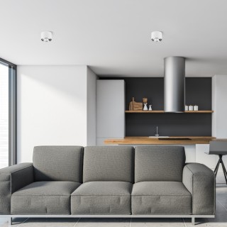 MORIS PLAFONNIER BLANC 1 PLAT