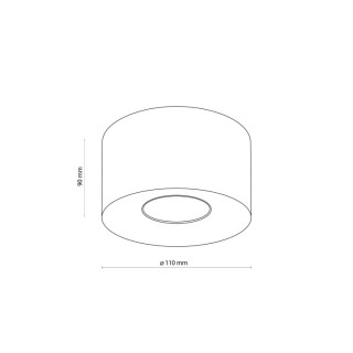 Plafonnier Orion 1 lumière – blanc – en métal – style moderne