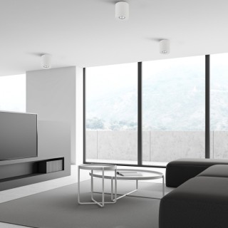 Plafonnier Orion 1 lumière – blanc – en métal – style moderne