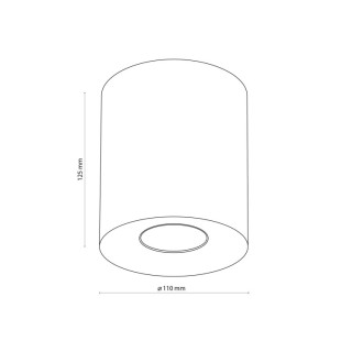 Plafonnier Orion 1 lumière – blanc – en métal – style moderne