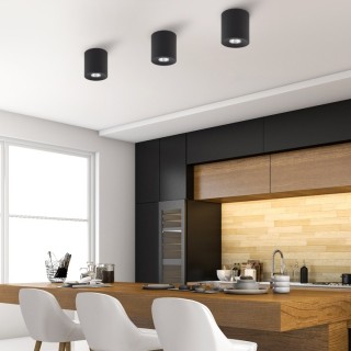 Plafonnier Orion 1 lumière – noir – en métal – style moderne