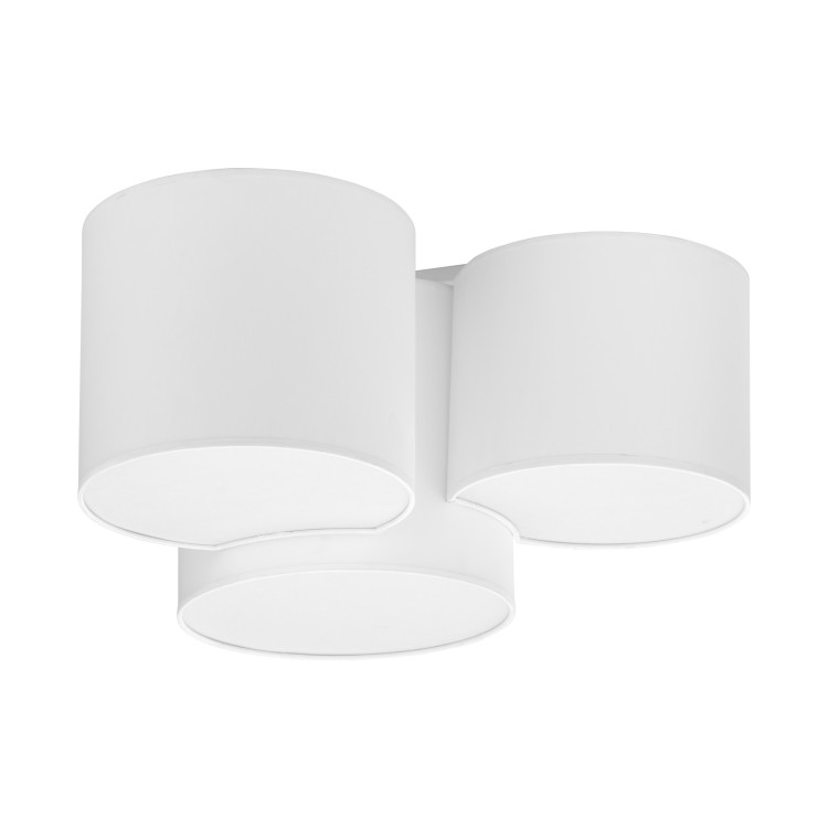 Plafonnier Mona 3 lumières – blanc – en métal – style scandinave