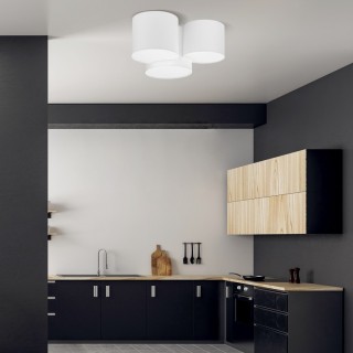 Plafonnier Mona 3 lumières – blanc – en métal – style scandinave