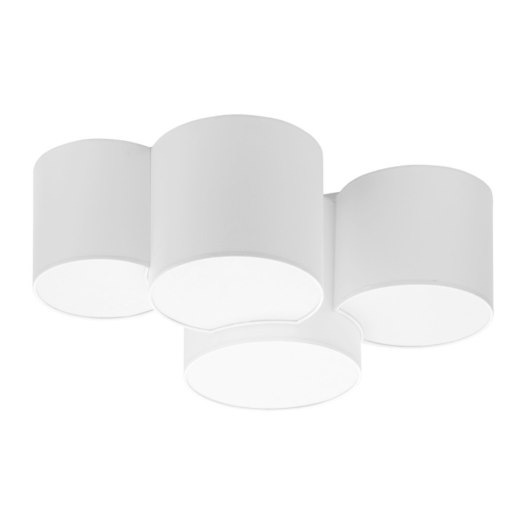 Plafonnier Mona 4 lumières – blanc – en métal – style scandinave
