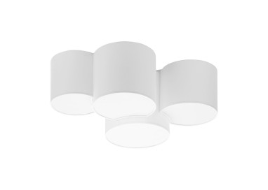 Plafonnier Mona 4 lumières – blanc – en métal – style scandinave