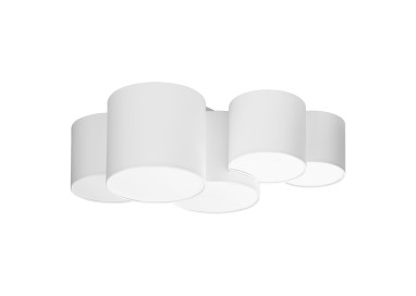 Plafonnier Mona 5 lumières – blanc – en métal – style scandinave