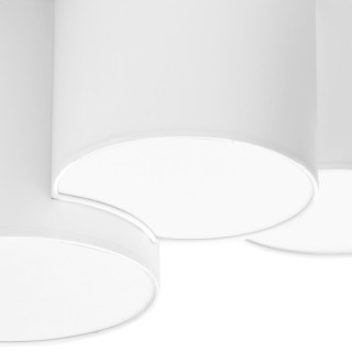 Plafonnier Mona 5 lumières – blanc – en métal – style scandinave