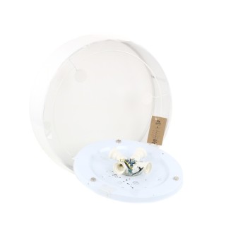 Plafonnier Rondo 4 lumières – blanc – en métal – style scandinave