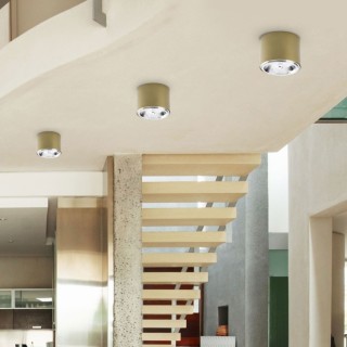 Plafonnier Moris 1 lumière – doré – en métal – style moderne et élégant