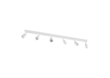 Plafonnier Top 6 lumières – blanc – en métal – style moderne