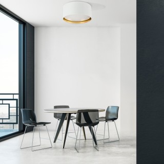 Plafonnier Bilbao 4 lumières – blanc – en métal – style moderne