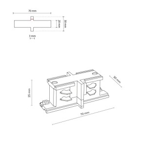 Spot sur rail Tracer – blanc – en métal