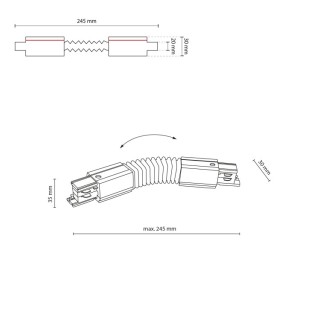 Spot sur rail Tracer – noir – en métal