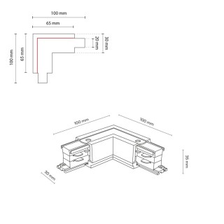 Spot sur rail Tracer – blanc – en métal