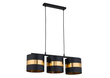 Suspension Paris 3 lumières – noir – en métal – style moderne et chic