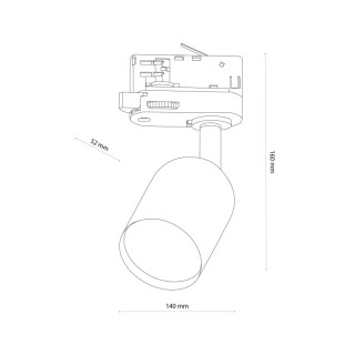 Spot sur rail Tracer 1 lumière – blanc – en métal – style moderne
