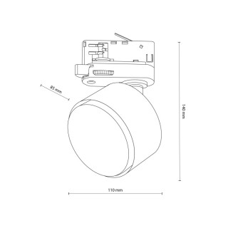 Spot sur rail Tracer – noir – style moderne