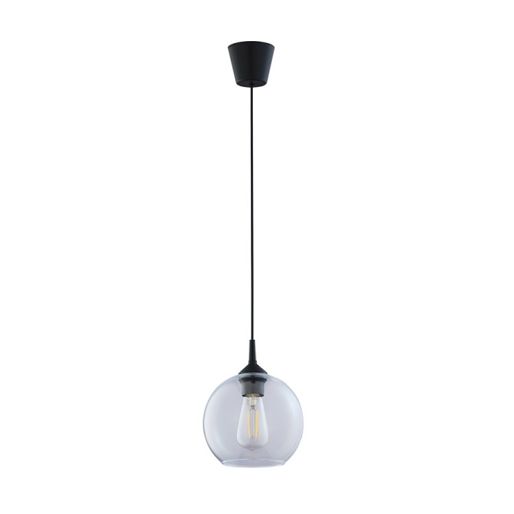 Suspension Cubus 1 lumière – noir – en plastique – style classique