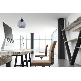 Suspension Cubus 1 lumière – noir – en plastique – style classique