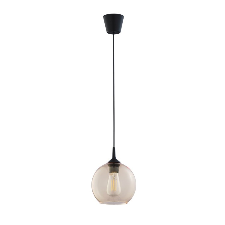 Suspension Cubus 1 lumière – noir – en plastique – style moderne
