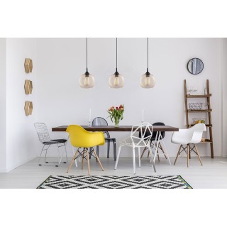 Suspension Cubus 1 lumière – noir – en plastique – style moderne