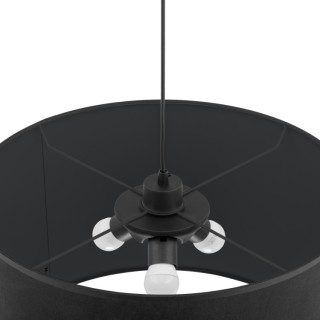 Suspension Rondo 3 lumières – noir – en plastique – style classique