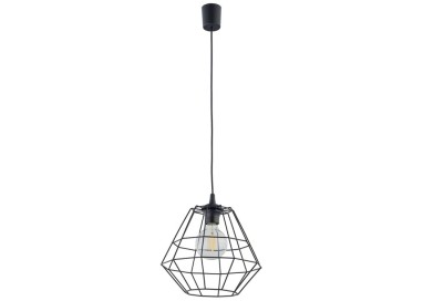 Suspension Diamond 1 lumière – noir – en plastique – style moderne et loft