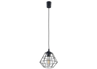 Suspension Diamond 1 lumière – noir – en plastique – style moderne et loft