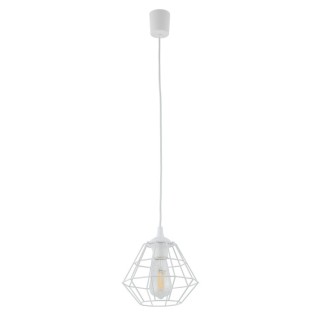 Suspension Diamond 1 lumière – blanc – en plastique – style moderne et loft