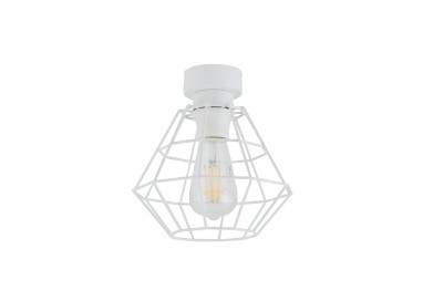 Plafonnier Diamond 1 lumière – blanc – en métal – style moderne et loft