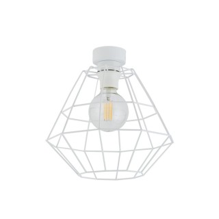 Plafonnier Diamond 1 lumière – blanc – en métal – style moderne et loft