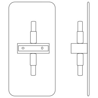 Applique murale Tavola 2 lumières – noir – en métal et bois – style moderne