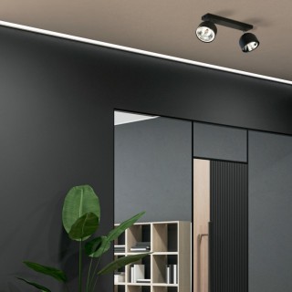 Plafonnier ALTEA noir - 2 ampoules