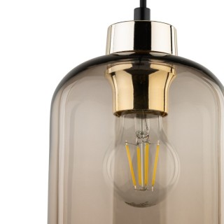 Suspension Marco 1 lumière – doré & noir – en métal – style moderne