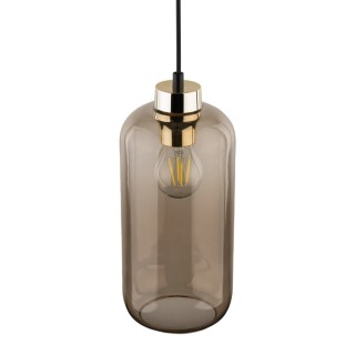 Suspension Marco 1 lumière – doré & noir – en métal – style moderne