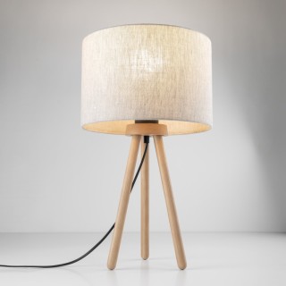 Veilleuse Tokyo 1 lumière – pin & noir – en métal et bois – style loft