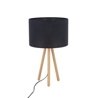 Veilleuse Tokyo 1 lumière – pin & noir – en métal et bois – style loft