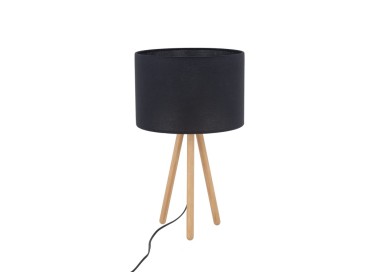 Veilleuse Tokyo 1 lumière – pin & noir – en métal et bois – style loft