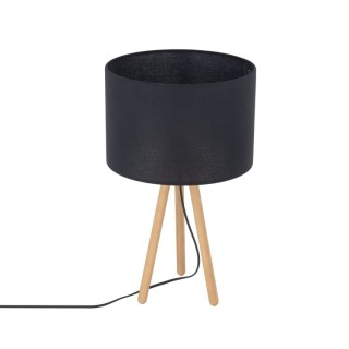 Veilleuse Tokyo 1 lumière – pin & noir – en métal et bois – style loft