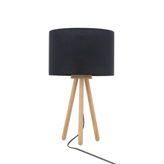 Veilleuse Tokyo 1 lumière – pin & noir – en métal et bois – style loft