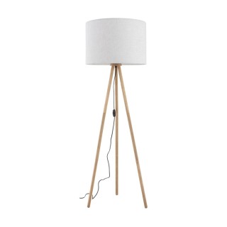 Lampadaire Tokyo 1 lumière – pin & noir – en métal et bois – style scandinave