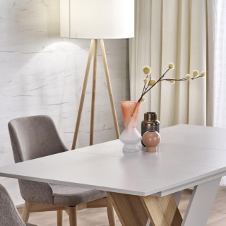 Lampadaire Tokyo 1 lumière – pin & noir – en métal et bois – style scandinave