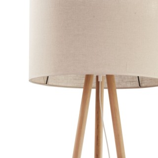 Lampadaire Tokyo 1 lumière – pin & noir – en métal et bois – style scandinave