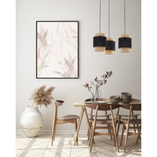 Suspension Boho 3 lumières – noir – en métal – style scandinave