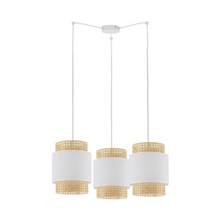 LAMPE SUSPENDUE BLANCHE BOHO 3