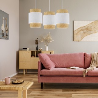 LAMPE SUSPENDUE BLANCHE BOHO 3