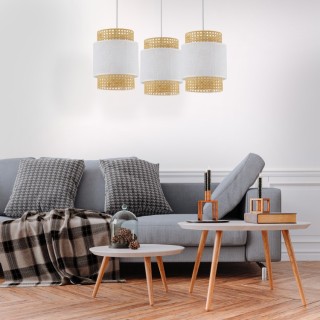 LAMPE SUSPENDUE BLANCHE BOHO 3