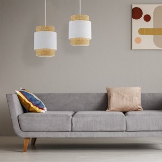 LAMPE SUSPENSION BLANCHE BOHO 1 200