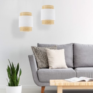 LAMPE SUSPENSION BLANCHE BOHO 1 200