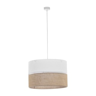 Suspension Linobianco 3 lumières – blanc – en plastique – style scandinave